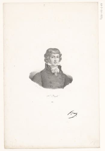 Portret van Louis Antoine de Saint-Just by anonymous; veuve Delpech (Naudet)