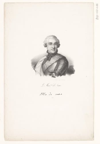 Portret van Maurits van Saksen by anonymous; veuve Delpech (Naudet)