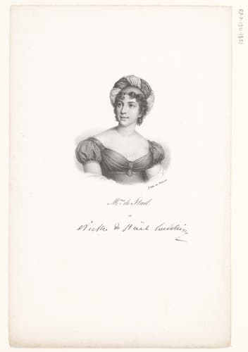 M.me de Staël by anonymous; veuve Delpech (Naudet)