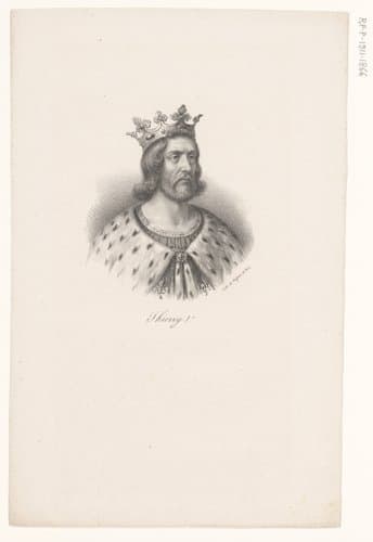 Portret van koning Theuderik I by anonymous; veuve Delpech (Naudet)