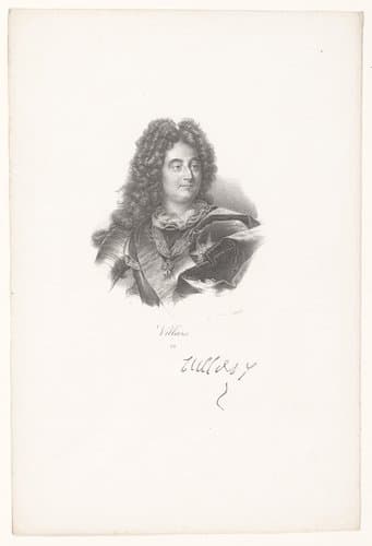 Portret van Claude-Louis-Hector de Villars by anonymous; veuve Delpech (Naudet)