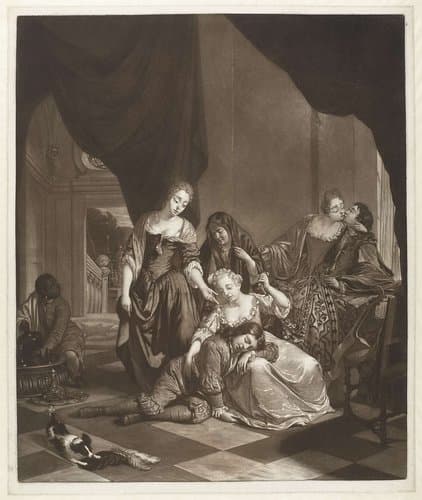 Het bordeel by Nicolaas Verkolje