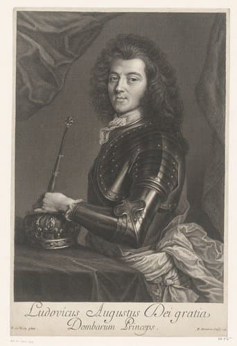 Portret van Lodewijk August van Bourbon by Pierre Drevet