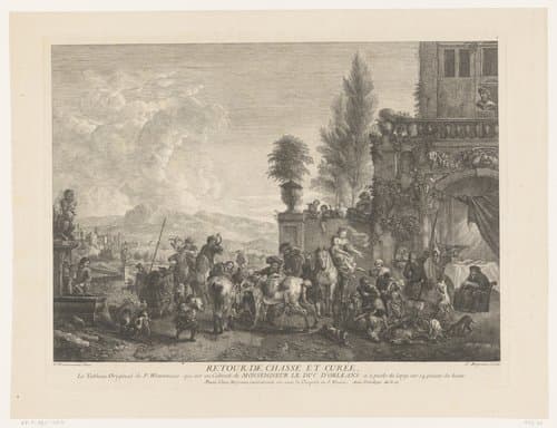 Terugkerend jachtgezelschap by Jean Moyreau