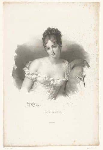 Portret van Juliette Récamier by Henri Grévedon