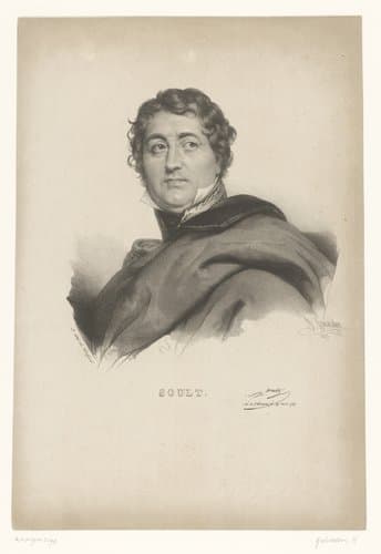 Portret van Nicolas Jean-de-Dieu Soult by Henri Grévedon