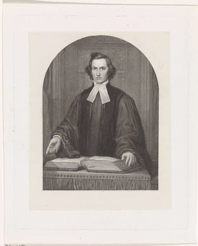 Portret van de predikant Louis Suson Pedro Meijboom by Edouard Taurel
