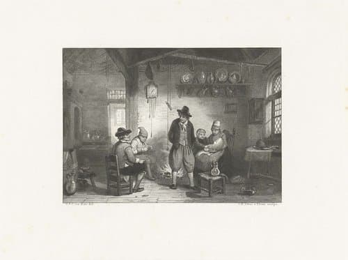 Interieur van een Visserswoning in Marken by Jan Baptist Tetar van Elven