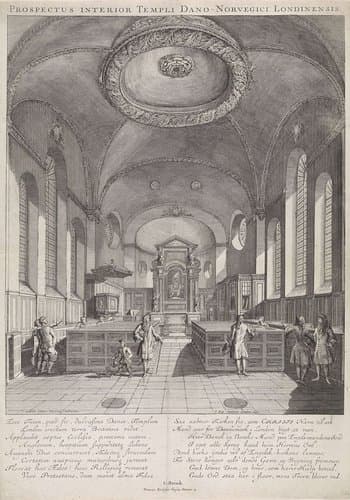 Prospectus Interior Templi Dano-Norvegici Londinensis by Johannes Kip