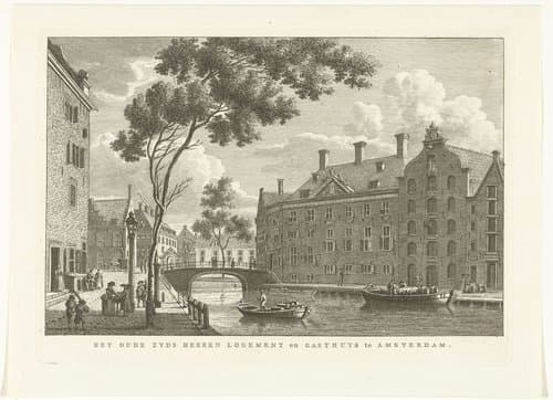 Het Oude Zijds Heeren Logement en Gasthuys te Amsterdam by Carel Frederik Bendorp (I)