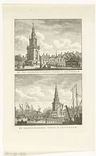 De Jan Rooden-poorts Toren te Amsterdam by Carel Frederik Bendorp (I)