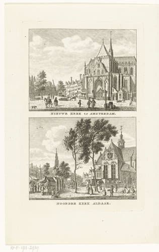 Nieuwe Kerk te Amsterdam by Carel Frederik Bendorp (I)