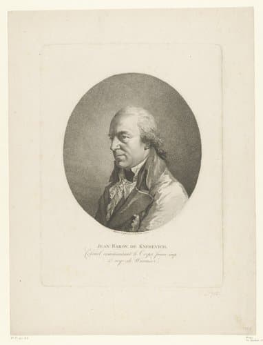 Portret van Johann Knesevich von Szent-Helena by Adam von Bartsch