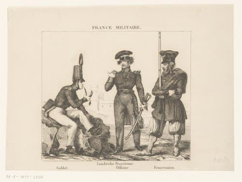Drie Franse militairen