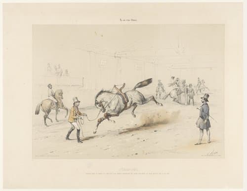 Training van het paard Brillant by Victor Adam