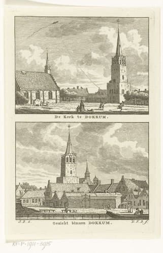 Gezicht binnen Dokkum by Carel Frederik Bendorp (I)