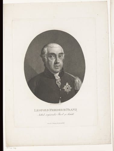 Portret van Leopold III Friedrich Franz von Anhalt-Dessau by Ludwig Buchhorn