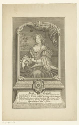 Portret van Anna Eleonore van Stolberg-Wernigerode by Johanna Dorothea Sysang