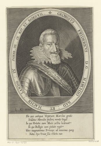 Portret van Georg Friedrich von Baden-Durlach by Lucas Kilian