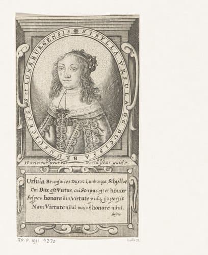 Portret van Sibylla Ursula von Braunschweig-Wolfenbüttel by Conrad Buno