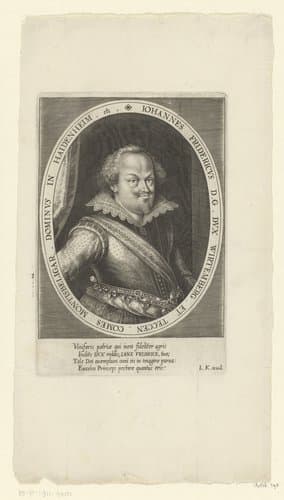 Portret van Johann Friedrich von Württemberg by Lucas Kilian