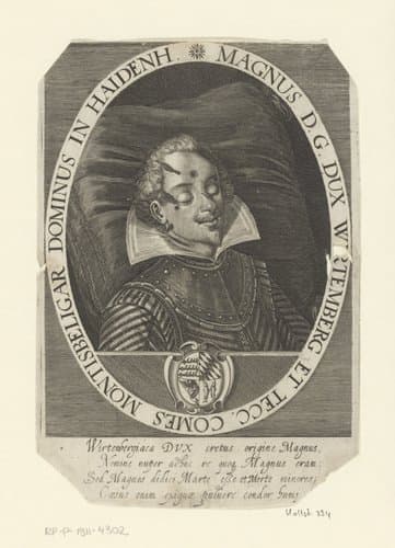 Portret van Magnus von Württtemberg by Lucas Kilian