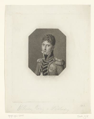Portret van Willem I by Johann Friedrich Bolt