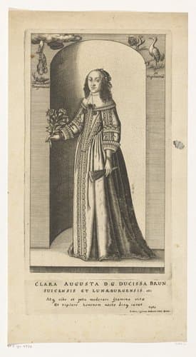 Portret van Clara Augusta von Braunschweig-Wolfenbüttel by Conrad Buno