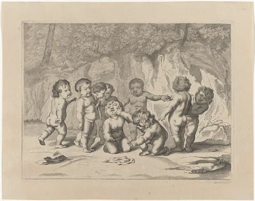 Spelende putti by anonymous