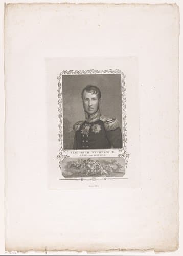 Portret van Friedrich Wilhelm III van Pruisen by Friedrich Wilhelm Bollinger