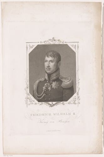 Portret van Friedrich Wilhelm III, koning van Pruisen by Friedrich Wilhelm Bollinger