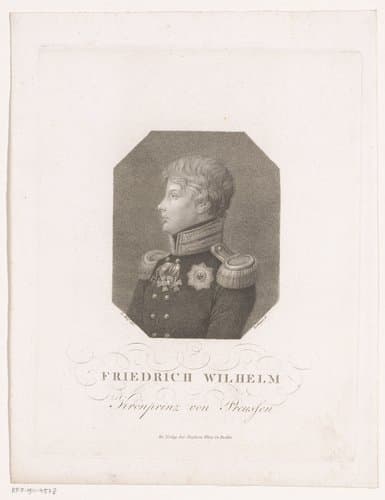 Portret van Friedrich Wilhelm IV als kroonprins van Pruisen by Friedrich Wilhelm Bollinger