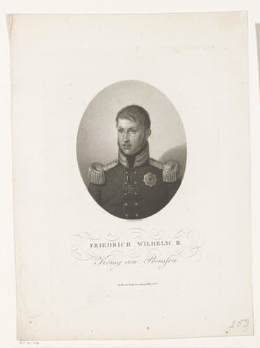 Portret van Friedrich Wilhelm III van Pruisen by Ludwig Buchhorn