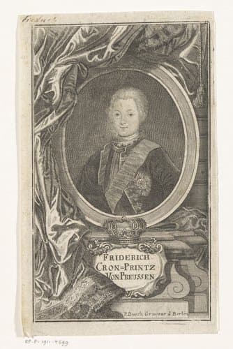 Portret van Frederik de Grote als kroonprins by Georg Paul Busch