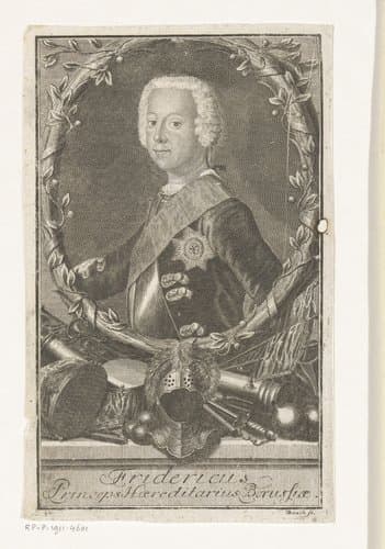 Portret van Frederik de Grote als kroonprins by Georg Paul Busch