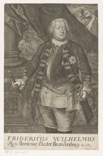 Portret van koning Frederik Willem I van Pruisen by Johann Georg Mentzel