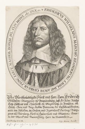 Portret van Frederik Willem keurvorst van Brandenburg by Caspar Merian