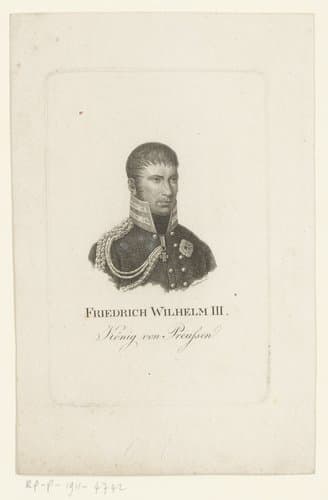 Portret van Friedrich Wilhelm III by Friedrich Ludwig Neubauer