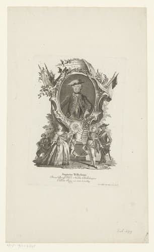Portret van August Willem van Pruisen by Johann Esaias Nilson