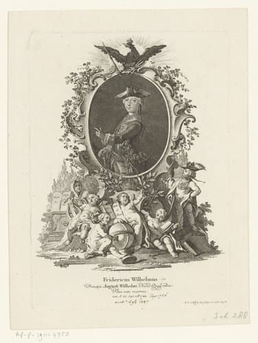 Portret Frederik Willem II by Johann Esaias Nilson