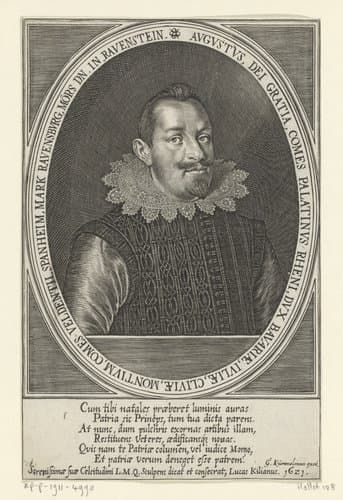 Portret van August graaf van Pfalz-Sulzbach by Lucas Kilian
