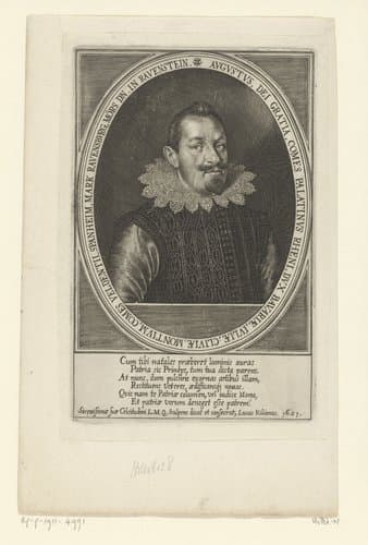 Portret van August graaf van Pfalz-Sulzbach by Lucas Kilian