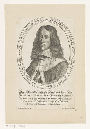 Portret van Ferdinand Maria keurvorst van Beieren by Caspar Merian