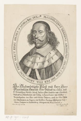 Portret van Maximilian Hendrik van Beieren by Caspar Merian