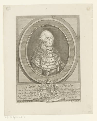 Portret van Karel Theodoor van Beieren by Friedrich Ludwig Neubauer
