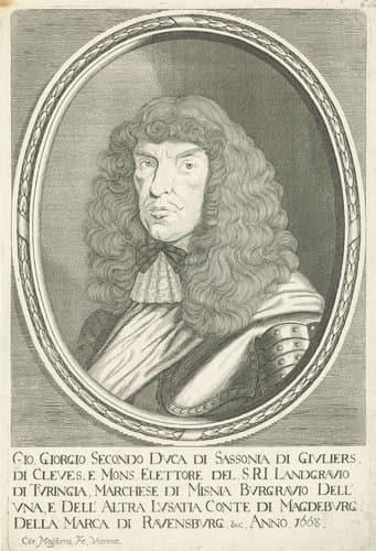 Portret van keurvorst Johan Georg II van Saksen by Cornelis Meyssens