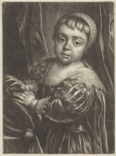 Portret van Karel II, prins van Wales, als kind by Wallerant Vaillant