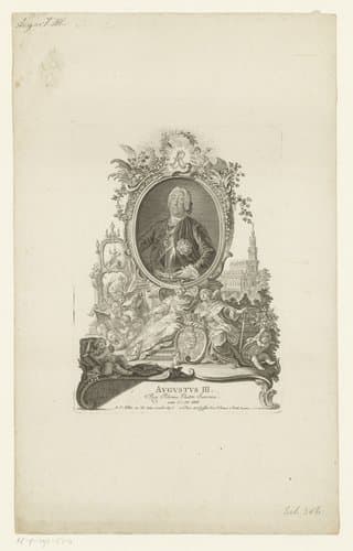 Portret van Augustus III by Johann Esaias Nilson