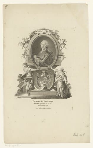 Portret van Friedrich August I von Sachsen by Johann Esaias Nilson
