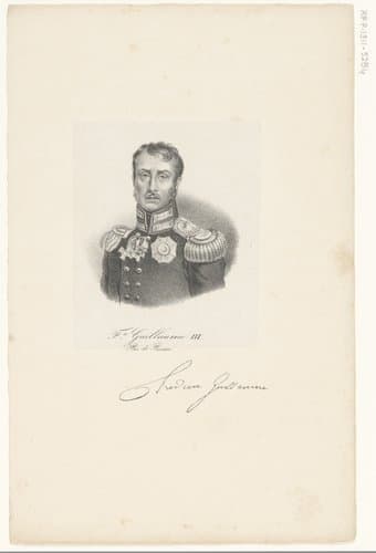 Portret van Frederik Willem III van Pruisen by anonymous; veuve Delpech (Naudet)